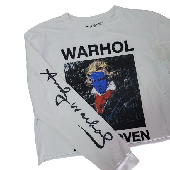 Andy Warhol x Zara Beethoven Long Sleeve cropped Tee artistic size Medium - Picture 5 of 6